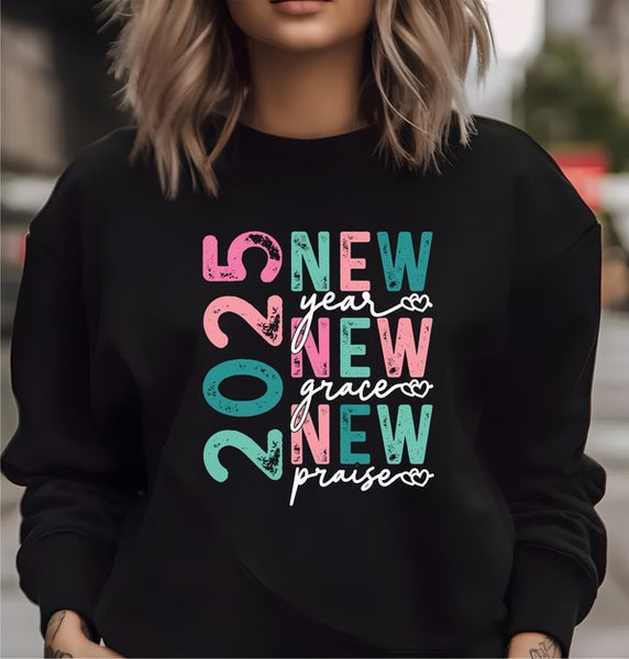 2025 New Year Graphic Crew Sweatshirt – Antoinette's Fashions