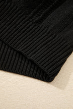 Load image into Gallery viewer, Black Open Knit Drop Shoulder Sweater Cardigan