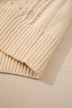 Load image into Gallery viewer, Black Open Knit Drop Shoulder Sweater Cardigan