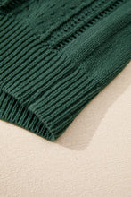 Load image into Gallery viewer, Black Open Knit Drop Shoulder Sweater Cardigan