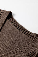 Load image into Gallery viewer, Black Open Knit Drop Shoulder Sweater Cardigan
