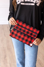 Load image into Gallery viewer, Plaid Promises Double Zipper Bag