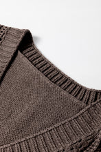 Load image into Gallery viewer, Black Open Knit Drop Shoulder Sweater Cardigan