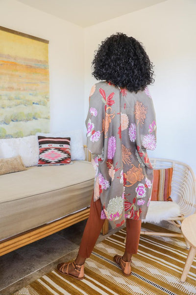 Floral Motif Combo Kimono – Antoinette's Fashions