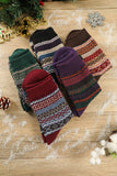 Multicolor 5 Pairs Thermal Winter Crew Socks