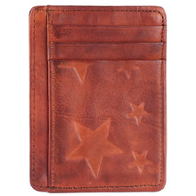 Load image into Gallery viewer, Cognac Genuine Leather Card Holder