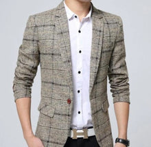 Load image into Gallery viewer, Mens Mix Plaid Blazer