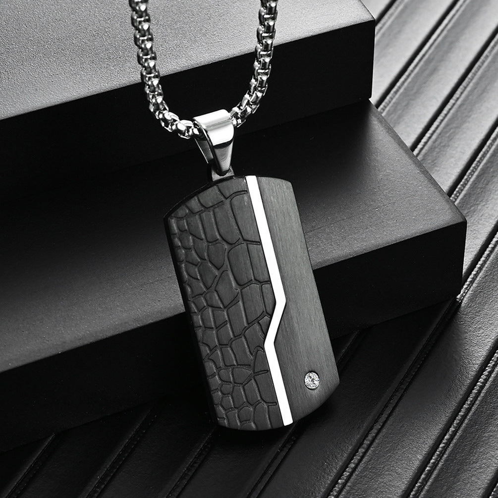 Men's Fashion Titanium Black Pendant