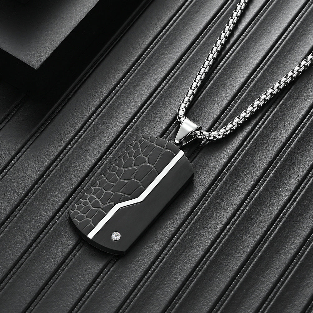 Men's Fashion Titanium Black Pendant