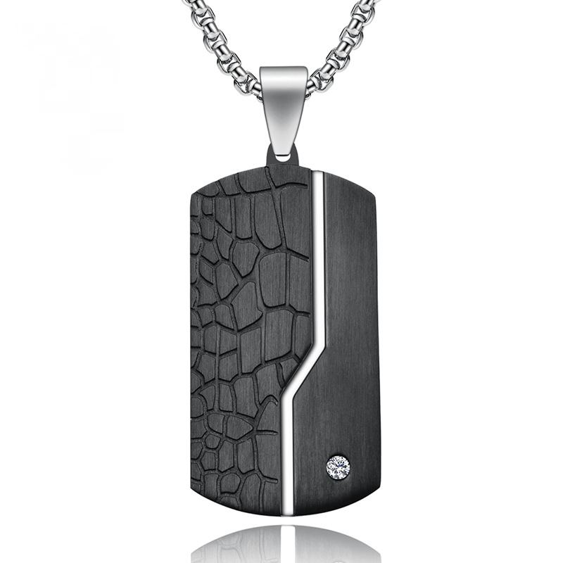 Men's Fashion Titanium Black Pendant