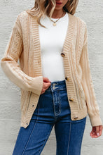 Load image into Gallery viewer, Black Open Knit Drop Shoulder Sweater Cardigan
