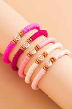 Load image into Gallery viewer, Peach Blossom 5Pcs Valentine Heart Beaded Bracelet

