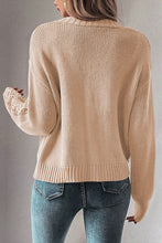 Load image into Gallery viewer, Black Open Knit Drop Shoulder Sweater Cardigan
