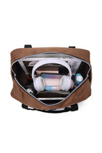 Load image into Gallery viewer, Coffee Western Aztec Print PU Leather Large Travel Duffel Bag
