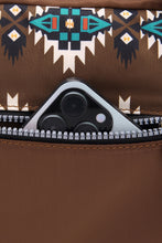 Load image into Gallery viewer, Coffee Western Aztec Print PU Leather Large Travel Duffel Bag
