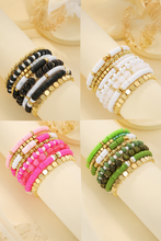 Load image into Gallery viewer, Sachet Pink 8pcs Valentine Vibe Beaded Elastic Bracelet Set
