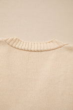 Load image into Gallery viewer, Black Open Knit Drop Shoulder Sweater Cardigan
