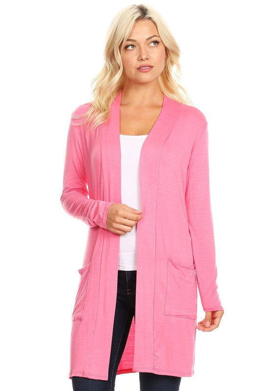Casual Solid Cardigan