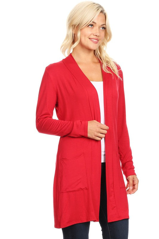 Casual Solid Cardigan