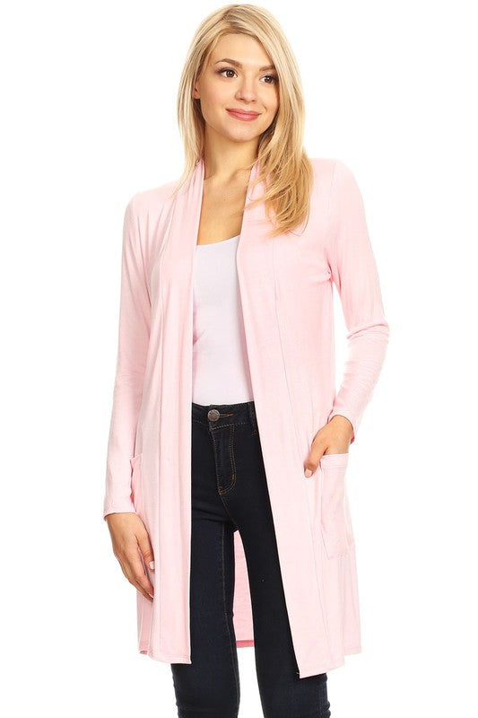 Casual Solid Cardigan
