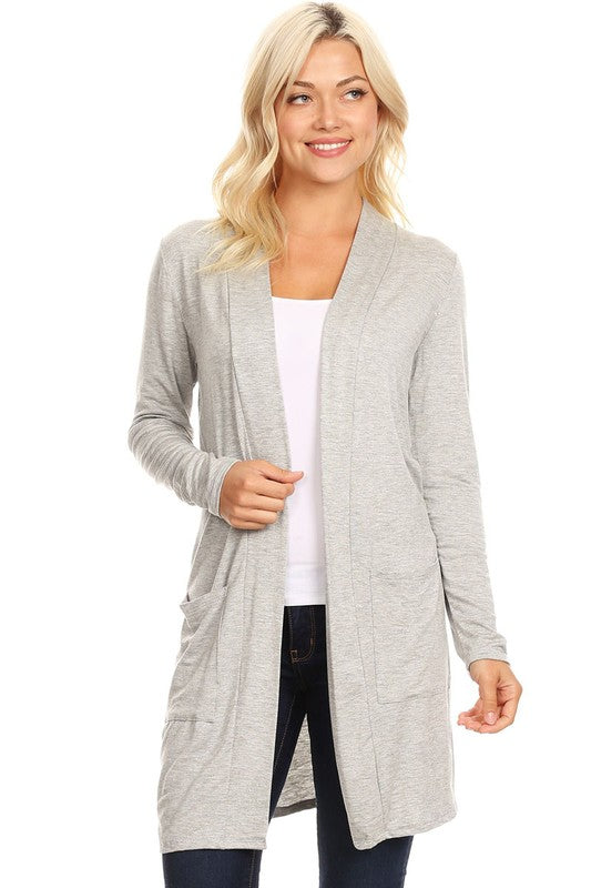 Casual Solid Cardigan