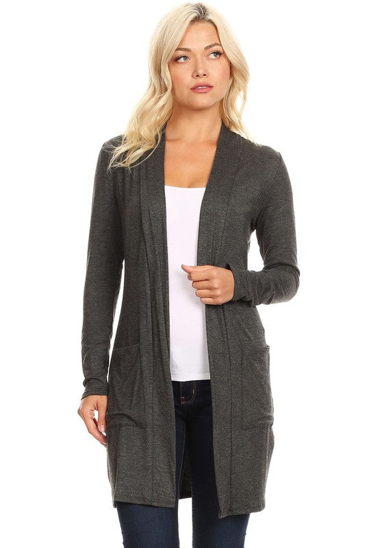 Casual Solid Cardigan