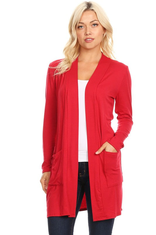 Casual Solid Cardigan