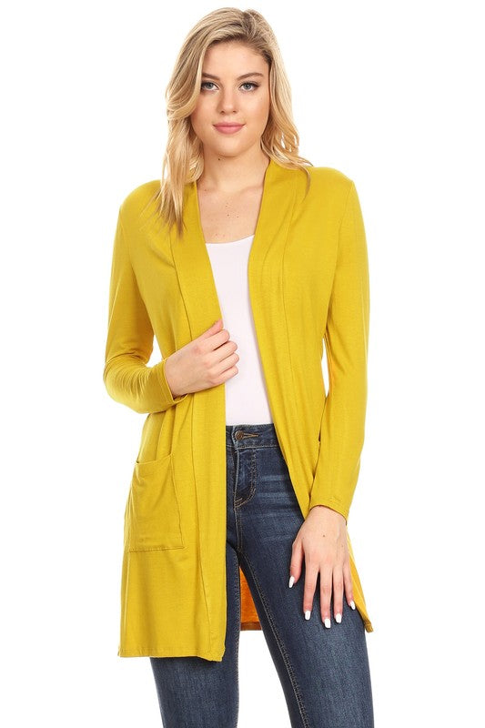 Casual Solid Cardigan