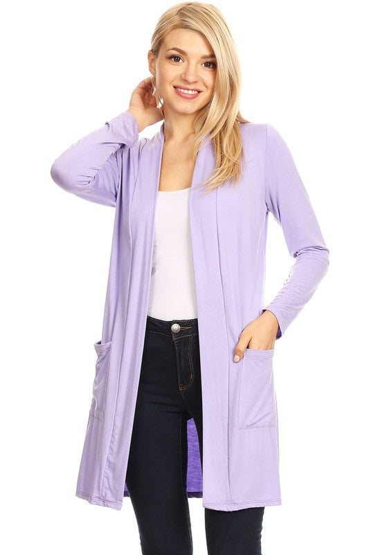 Casual Solid Cardigan