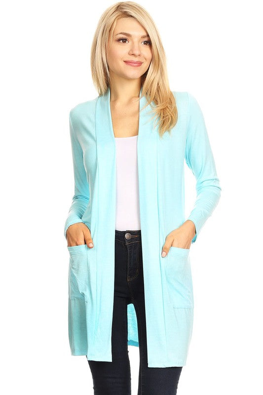 Casual Solid Cardigan