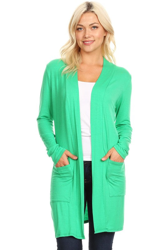 Casual Solid Cardigan