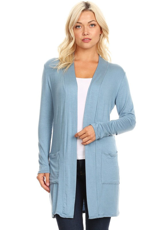 Casual Solid Cardigan