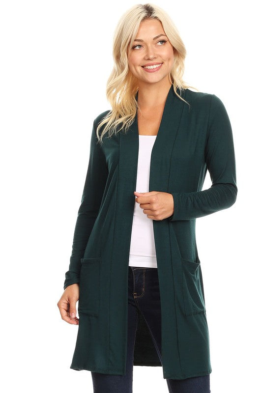 Casual Solid Cardigan