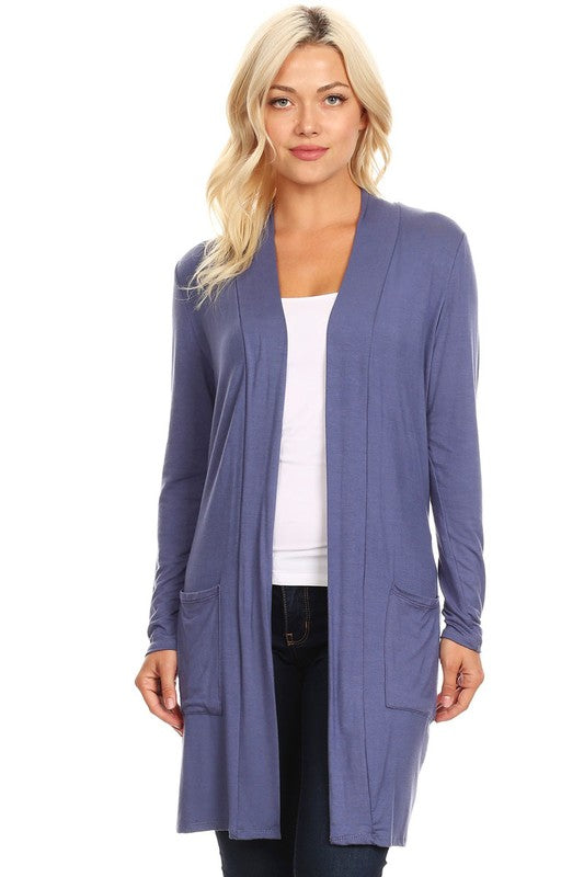 Casual Solid Cardigan