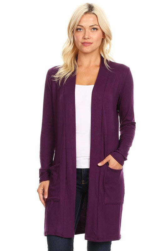 Casual Solid Cardigan