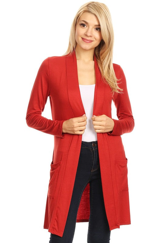 Casual Solid Cardigan