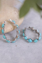 Load image into Gallery viewer, Green Square Turquoise Gem Earrings
