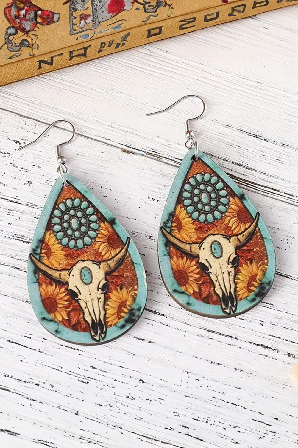 Western Steer Drop Earrings