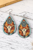 Western Steer Drop Earrings