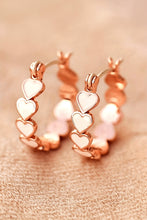 Load image into Gallery viewer, White Heart Shape Plated Alloy Small Hook Earrings
