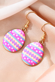 Pink Easter Egg Hook Earrings