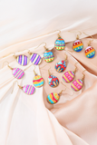 Pink Easter Egg Hook Earrings