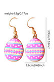 Pink Easter Egg Hook Earrings