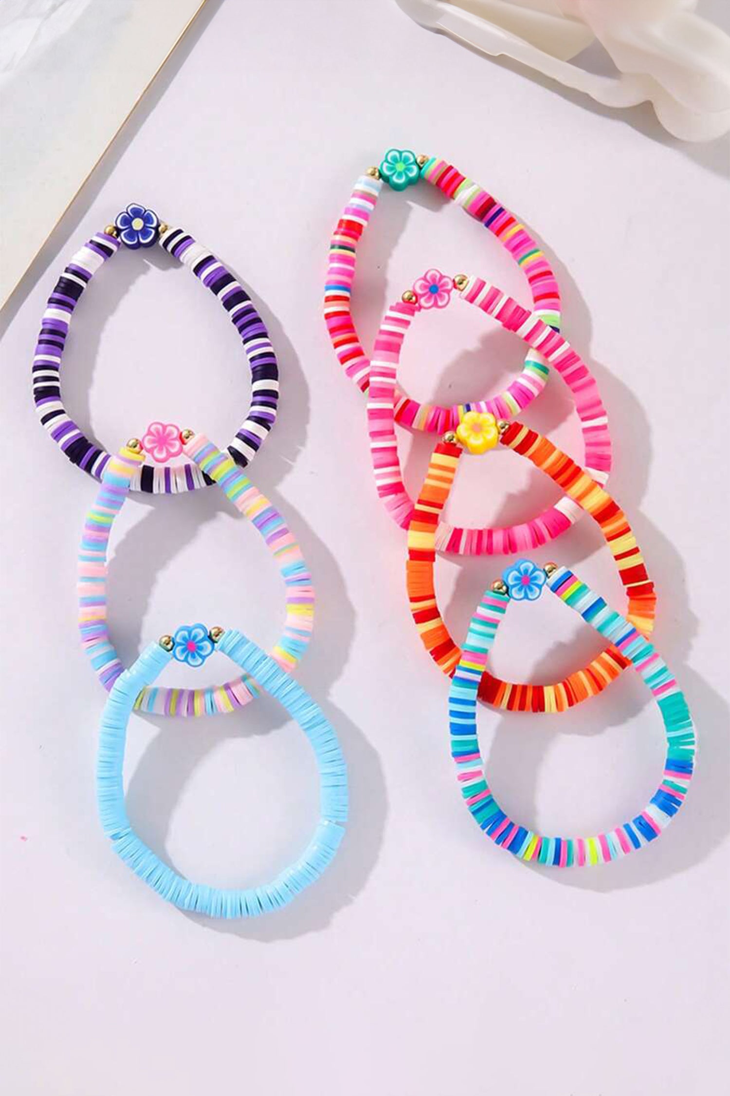 7 pcs Flower Decor Bracelet