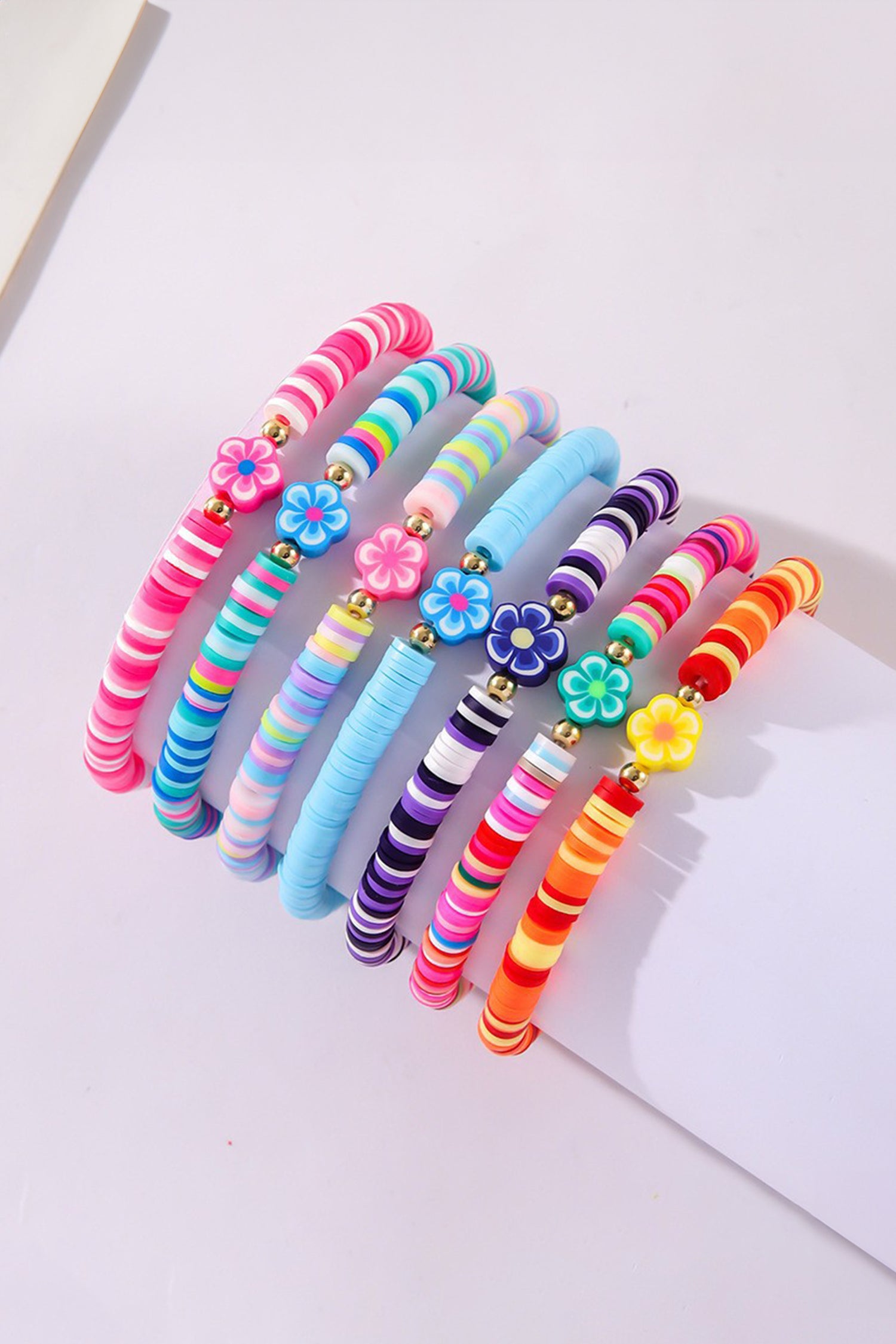 7 pcs Flower Decor Bracelet
