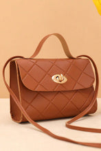 Load image into Gallery viewer, Leather Diamond Pattern Messenger Bag
