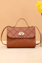 Load image into Gallery viewer, Leather Diamond Pattern Messenger Bag
