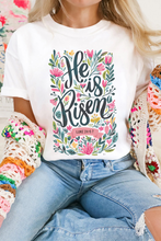 Load image into Gallery viewer, White He is Risen T-Shirt
