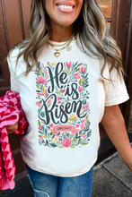 Load image into Gallery viewer, White He is Risen T-Shirt
