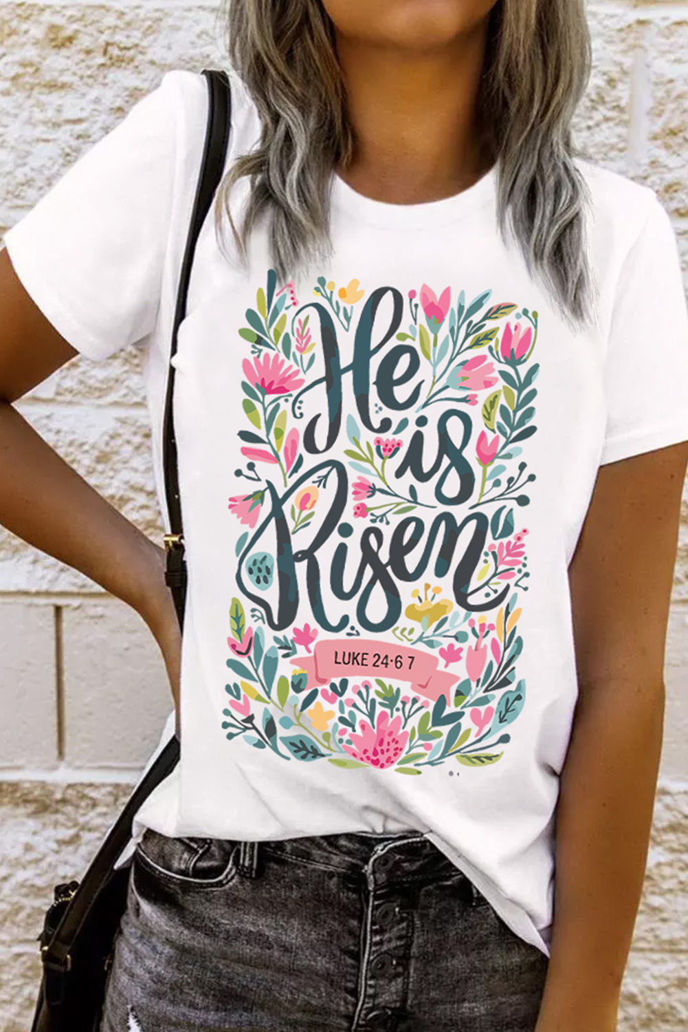White He is Risen T-Shirt